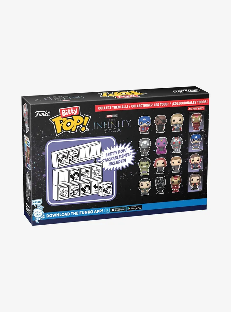 Funko Marvel The Infinity Saga Bitty Pop! Captain America Vinyl Figure Set