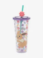 Pokemon Eevee Floral Acrylic Travel Cup