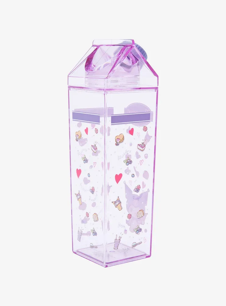Kuromi Sweets Purple Milk Carton Water Bottle