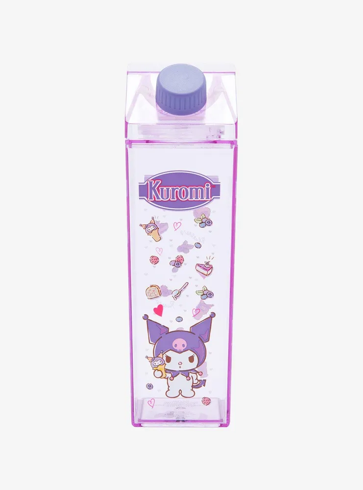 Kuromi Sweets Purple Milk Carton Water Bottle