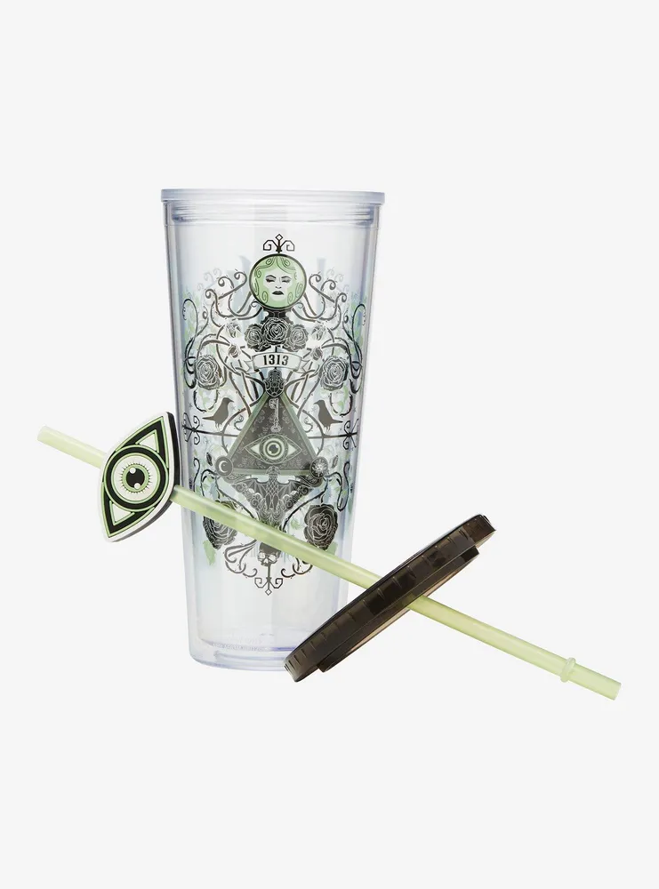 Disney Tumbler with Straw - The Haunted Mansion Icons