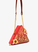 Loungefly Harry Potter Floral Deathly Hallows Figural Crossbody Bag