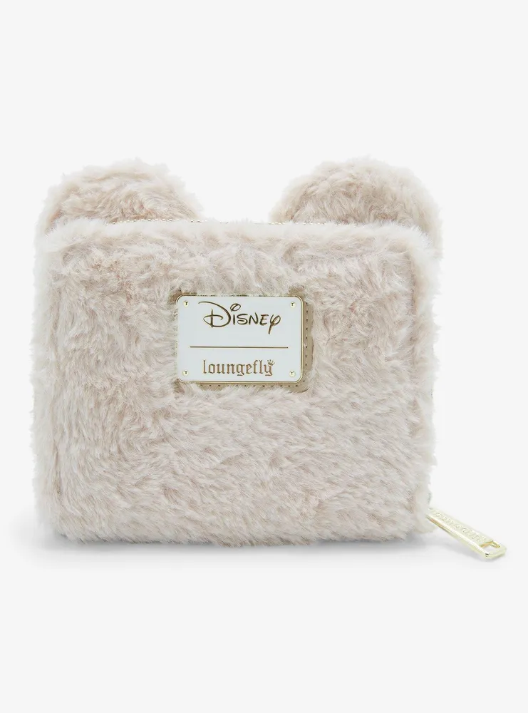 Loungefly Disney Minnie Mouse Faux Fur Figural Small Zip Wallet - BoxLunch Exclusive
