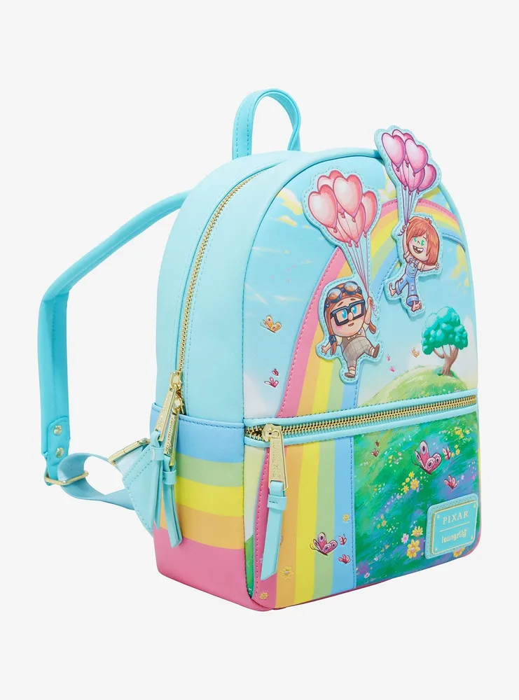 Loungefly Disney Pixar Up Carl & Ellie Rainbow Mini Backpack - BoxLunch Exclusive