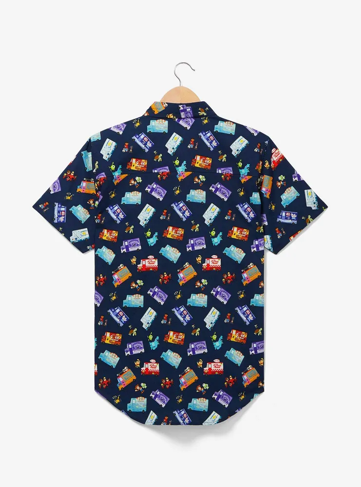 Disney Pixar Food Trucks Allover Print Woven Button-Up - BoxLunch Exclusive