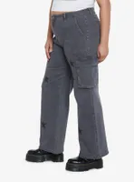 Social Collision Grey Star Cargo Pants Plus