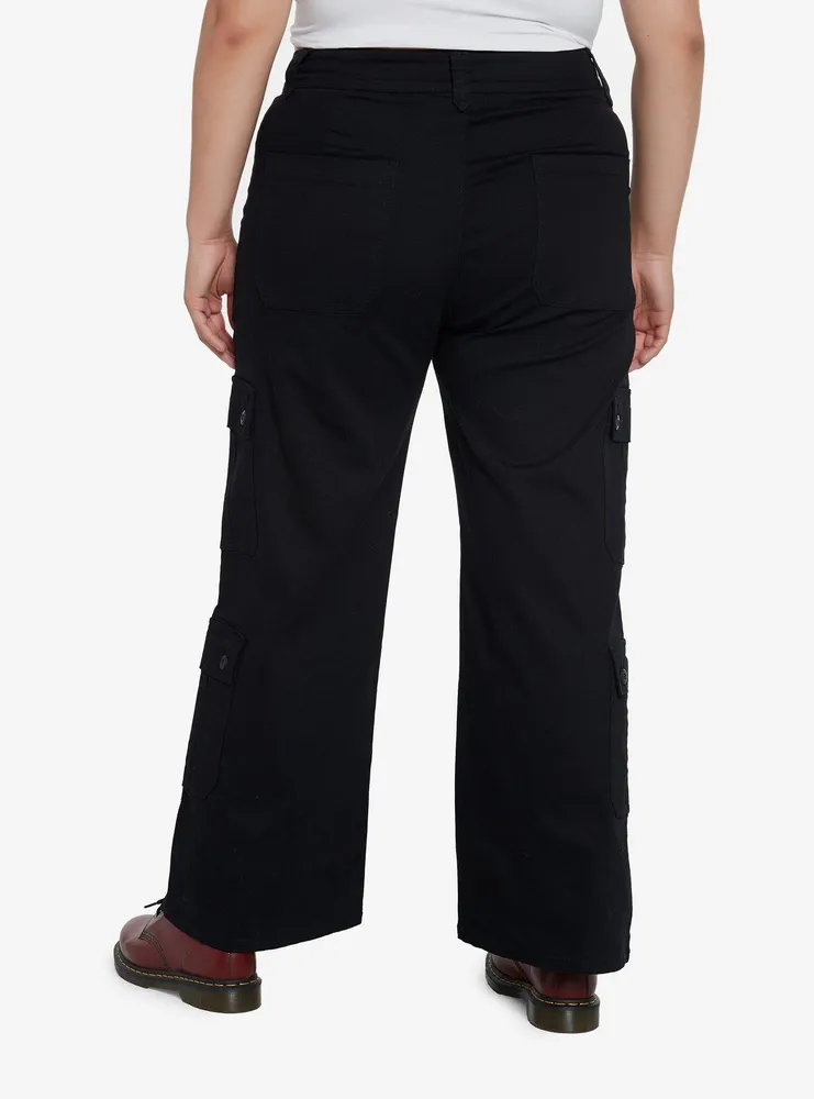 Social Collision Black Double Pocket Cargo Pants Plus