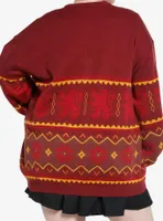 Harry Potter Gryffindor Fair Isle Girls Cardigan Plus