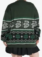 Harry Potter Slytherin Fair Isle Girls Cardigan Plus