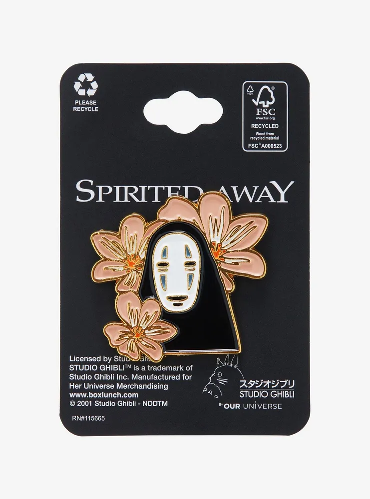 Studio Ghibli Spirited Away No-Face Floral Enamel Pin - BoxLunch Exclusive