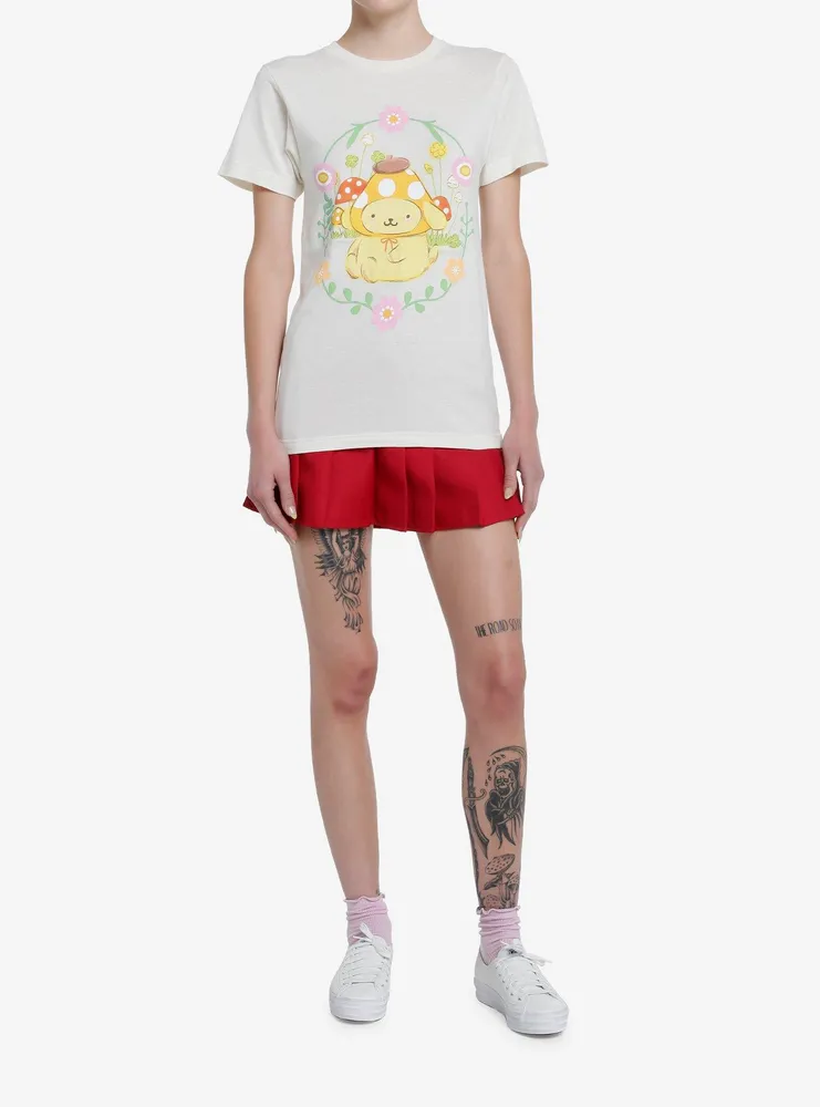Pompompurin Mushroom Boyfriend Fit Girls T-Shirt