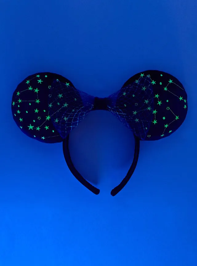 Disney Minnie Mouse Glow-in-the-Dark Spiderweb Ears Headband