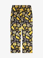 Harry Potter Hufflepuff Quidditch Allover Print Sleep Pants - BoxLunch Exclusive