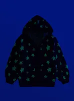 Coraline Star Glow-In-The-Dark Girls Hooded Cardigan Plus