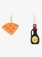 Sweet Society Syrup & Waffle Mismatch Drop Earrings