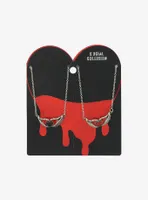 Skeleton Hands Heart Best Friend Necklace Set