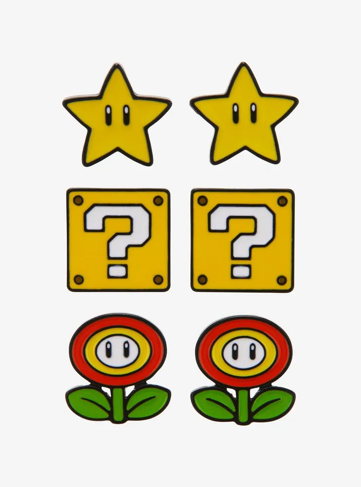 Super Mario Icons Stud Earring Set