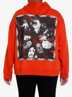 Slipknot Group Photo Orange Girls Hoodie Plus