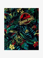 Jurassic Park Tropical Raptor Woven Button-Up