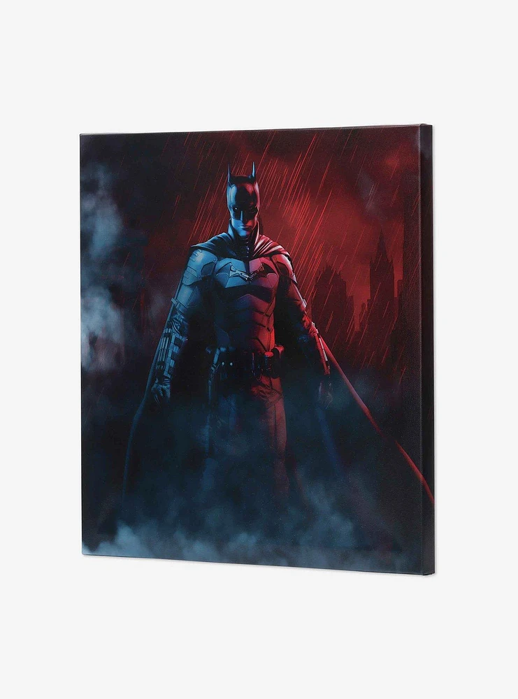 DC Comics The Batman Rain Scene Canvas Wall Decor