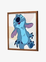 Disney Lilo & Stitch Gleeful Stitch Framed Wood Wall Decor