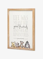 Disney Winnie The Pooh Good Friends & Great Adventures Framed Wood Wall Decor