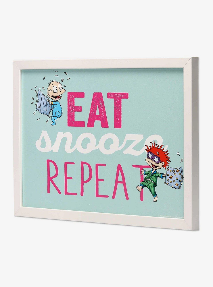 Rugrats Eat Snooze Repeat Framed Wood Wall Decor