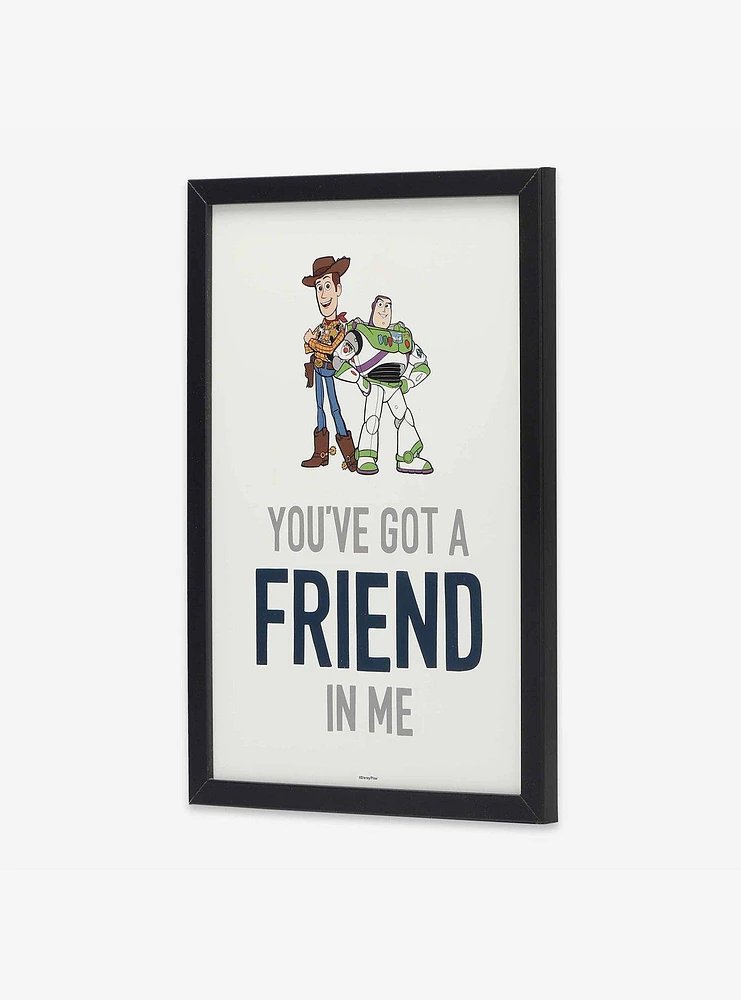 Disney Pixar Toy Story You've Got A Friend In Me Woody & Buzz Framed Wall Decor