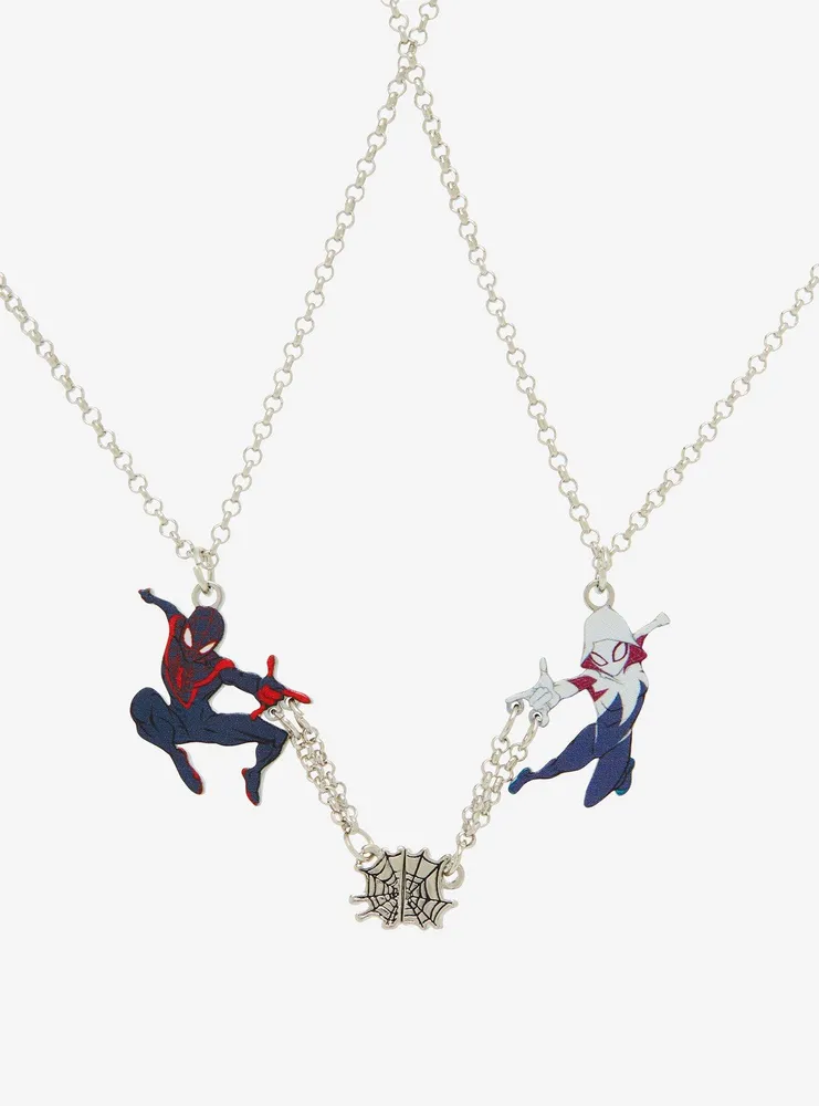 Marvel Spider-Man Miles Morales & Spider-Gwen Bestie Necklace Set - BoxLunch Exclusive