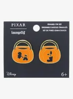 Loungefly Disney Pixar WALL-E Jack-o-Lantern Buckets EVE & WALL-E Enamel Pin Set - BoxLunch Exclusive