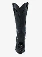 YRU Spiderweb Patent Cowboy Boots