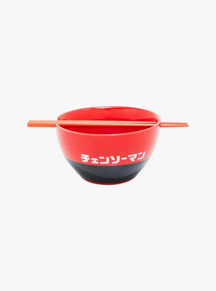 Chainsaw Man Ramen Bowl With Chopsticks