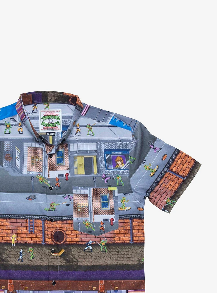 RSVLTS Teenage Mutant Ninja Turtles "Button Mashers" Button-Up Shirt