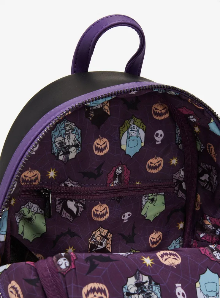 Loungefly Disney The Nightmare Before Christmas Characters Group Portrait Mini Backpack - BoxLunch Exclusive
