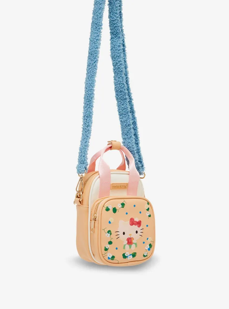 Axolotl & Snacks Allover Print Convertible Crossbody Bag