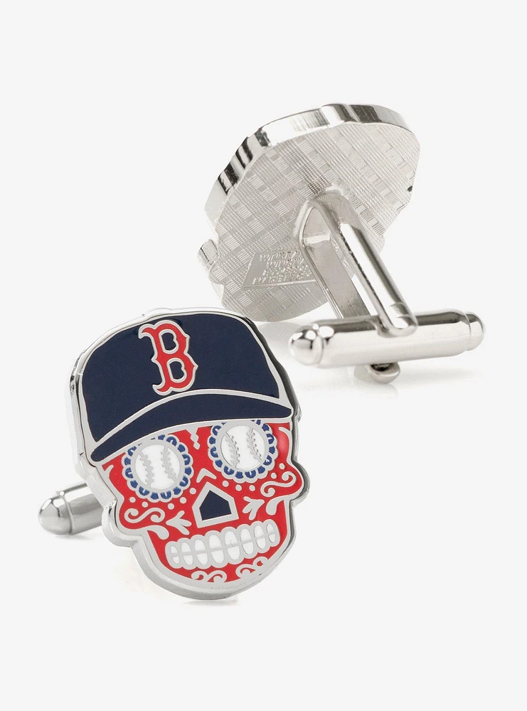 Boston Red Sox Sugar Skull Cufflinks