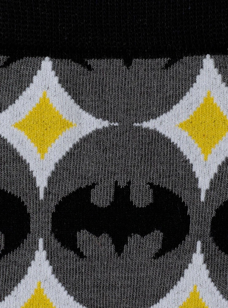 DC Comics Batman Circle Gray Black Men's Socks