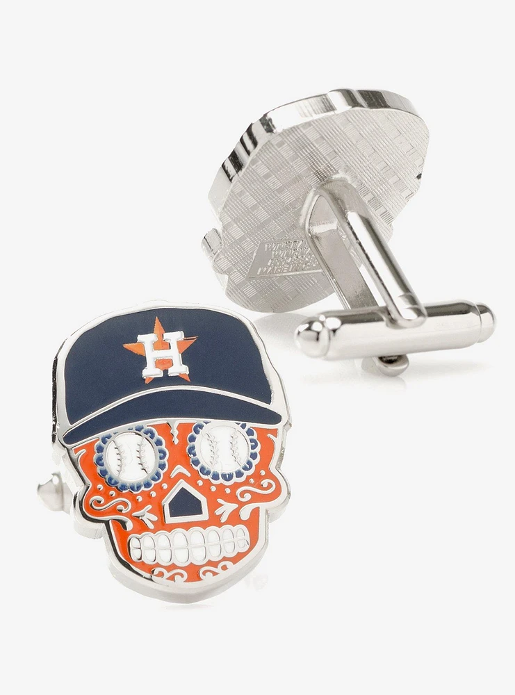 Houston Astros Sugar Skull Cufflinks