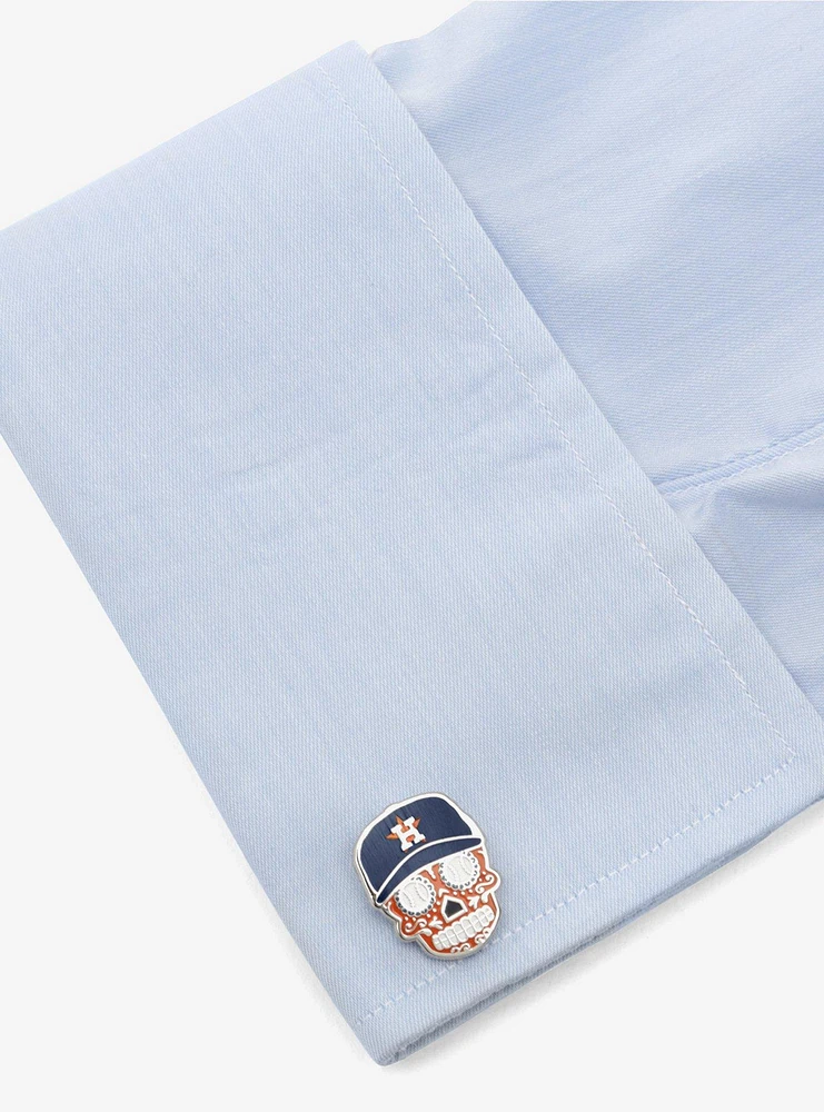 Houston Astros Sugar Skull Cufflinks