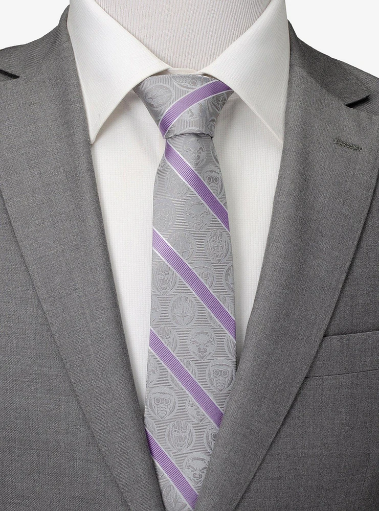 Marvel Guardians Of The Galaxy Gray Stripe Tie