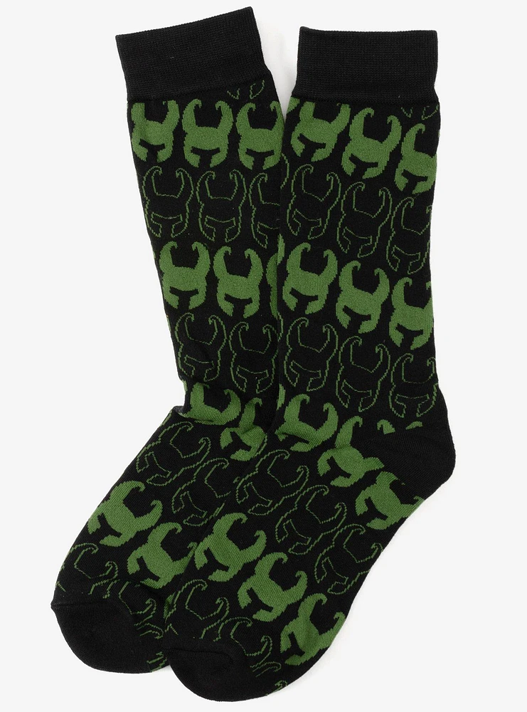 Marvel Loki Pattern Socks