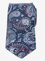 Disney Mickey Mouse And Friends Paisley Blue Multi Men's Tie