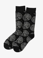 Star Wars Millennium Falcon Blueprint Black Men's Socks