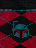 Star Wars Boba Fett Maroon Argyle Men's Socks