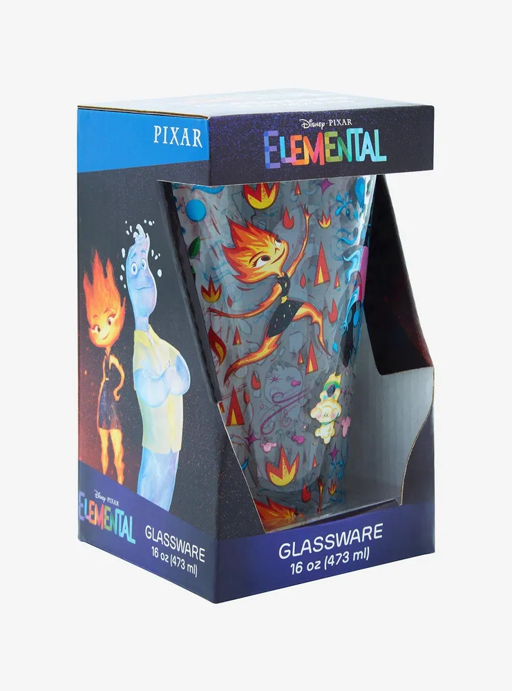 Disney Pixar Elemental Allover Print Pint Glass - BoxLunch Exclusive