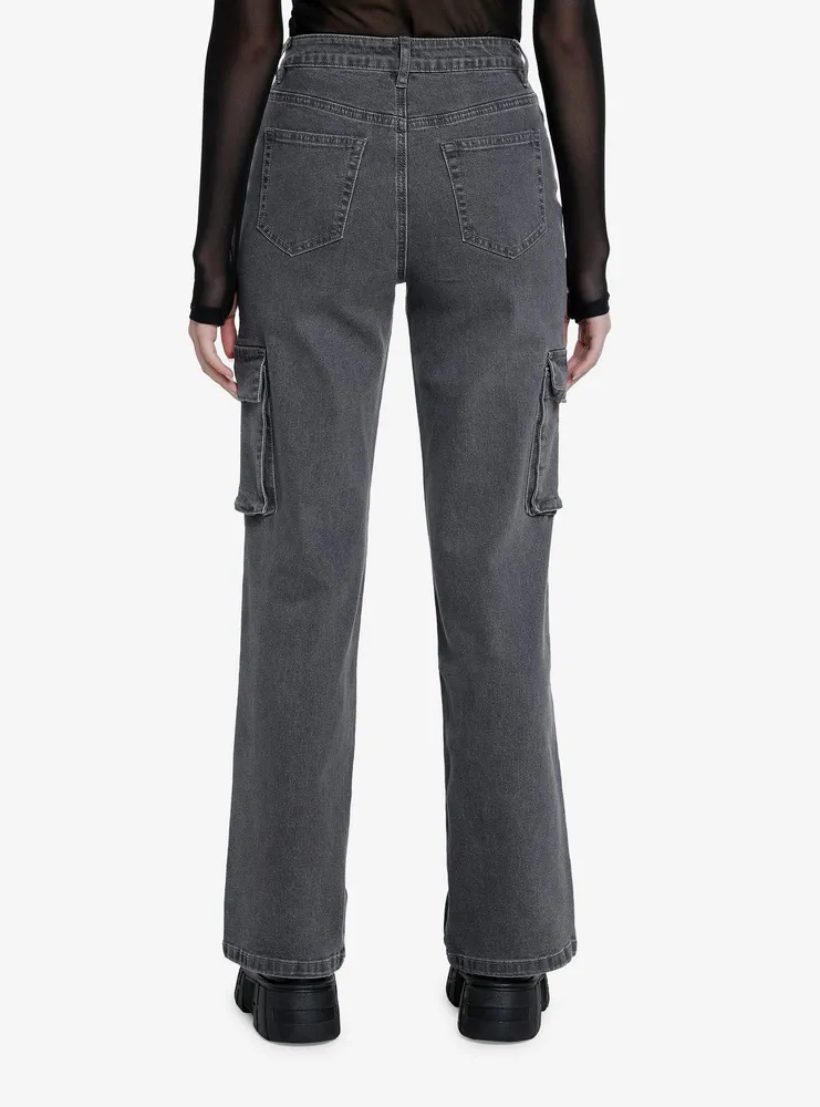 Social Collision Grey Star Cargo Pants