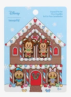 Loungefly Disney Mickey Mouse And Friends Gingerbread Enamel Pin Set