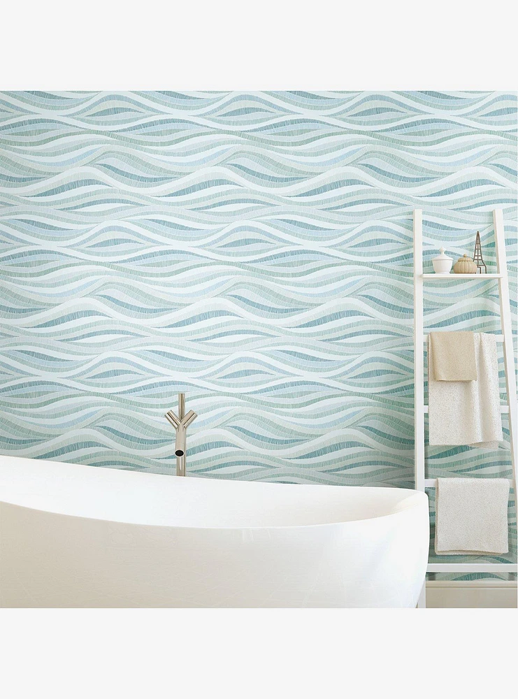 Mosaic Waves Peel & Stick Wallpaper