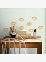 Lip Peel And Stick Wall Decals With Glitter