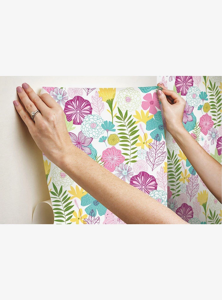 Perennial Blooms Peel & Stick Wallpaper